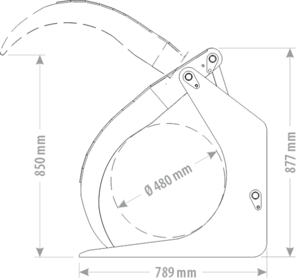 Holzgreifer, Greifer, Greifzange, Holzzange, Rückezange